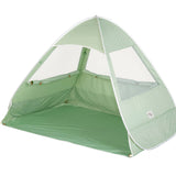Sage coloured beach tent with SPF50+ by Lozi & Gabe
